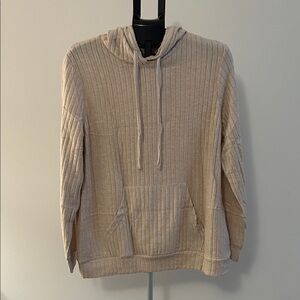 Elegant Beige Knit Pullover Sweater